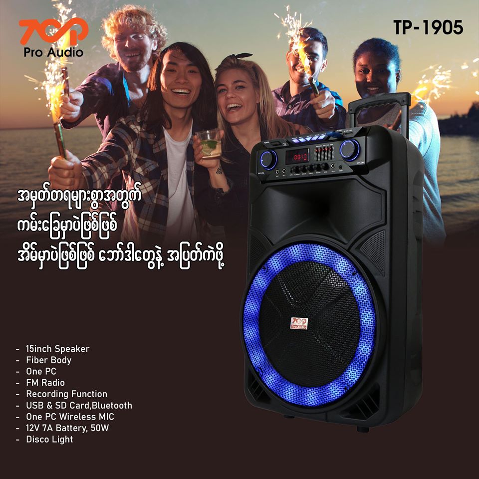 Top Battery Speaker TP1905-15''